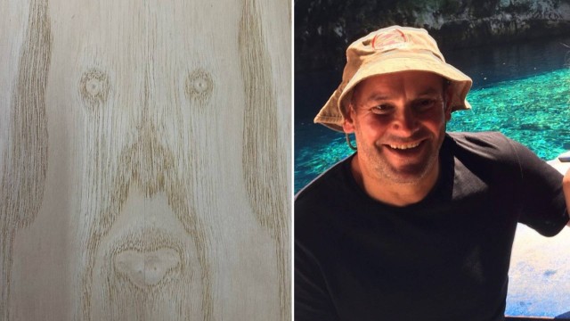 O marceneiro Mat Askham viu 'Jesus' num pedaço de madeira