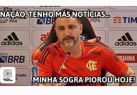 Derrota do Flamengo rende memes e sobrou até para Vítor Pereira