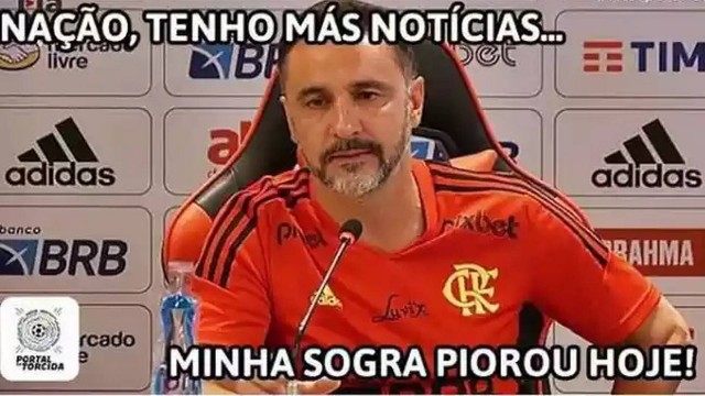 Derrota do Flamengo rende memes e sobrou até para Vítor Pereira