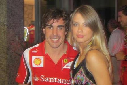 Fernando Alonso e a nova namorada Xenia Tchoumitcheva
