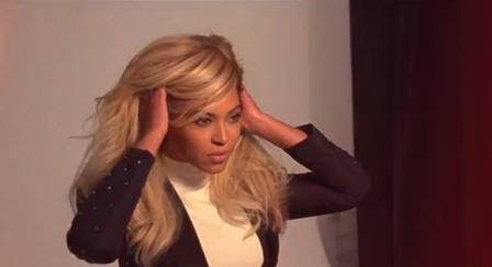 Beyoncé durante filmagens de novo clipe