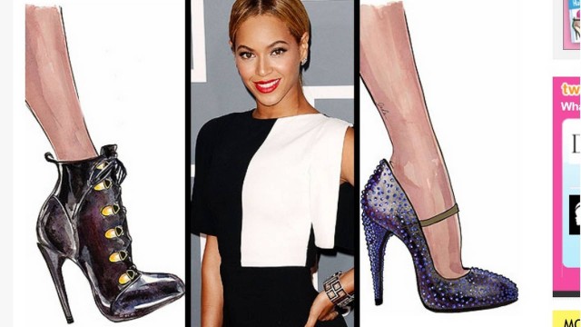 Beyoncé usará um sapato cravejado de joias