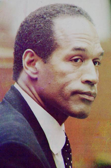 O. J. Simpson no julgamento pela morte da ex-mulher, em 1994