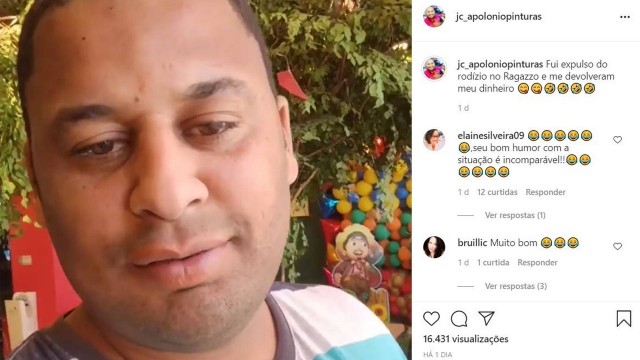 Vídeo publicado por João Carlos fez sucesso e ele já conta com mais de 24 mil seguidores em seu perfil no Instagram
