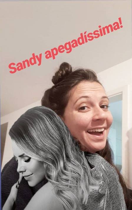 Jornalista carioca cria filtro no Instagram em que Sandy 'abraça' a pessoa