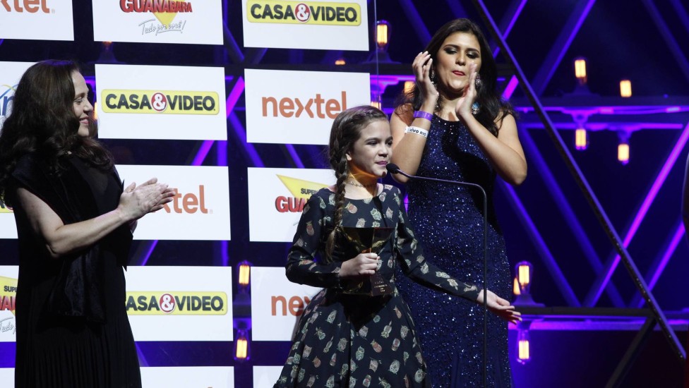 Mel Maia venceu na categoria Ator/Atriz Mirim no Prêmio Extra de TV 2015
