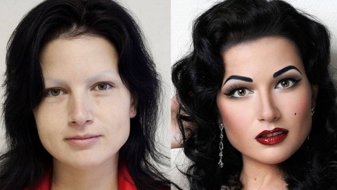 Com maquiagem artística, russa se transforma em personagens famosos, Beleza