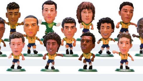 Mini Craque Soccerstarz - Dante, Ramires E Jô - Brasil