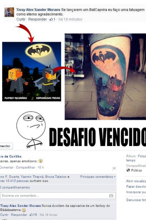 Jovem faz tatuagem em homenagem à mascote da Prefeitura de Curitiba - Viral  - Extra Online