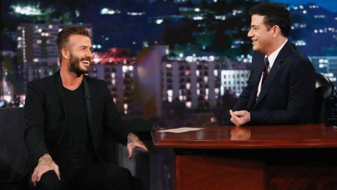 David Beckham Jimmy Kimmel interview talks Brooklyn Beckham