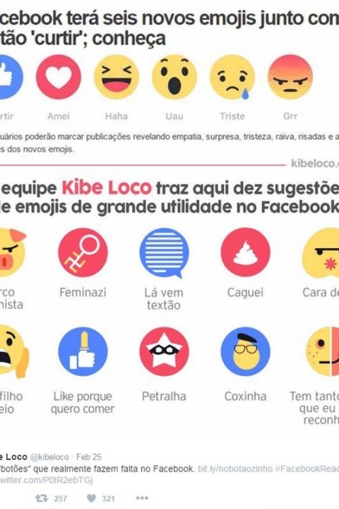 Veja como a internet reagiu aos novos botões do Facebook - Viral - Extra  Online