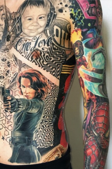 Mulher do ator que interpreta Thor já tinha tatuagem do herói