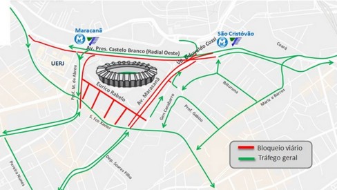 CET-Rio divulga interdições no entorno do Maracanã para jogo entre Flamengo  e Bragantino - Prefeitura da Cidade do Rio de Janeiro 