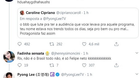 Treta! Felipe Prior surpreende e faz convite atrevido para Pyong