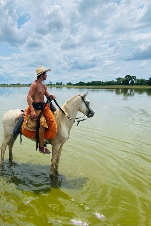Montaria em cavalo pantanal 