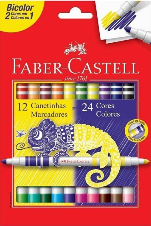 Caixa Lápis Cor Faber-Castell C/ 24 Unidades + 3 Bicolor Tons de Pele