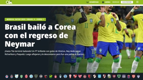 Não para de dançar': imprensa internacional repercute vitória do Brasil  sobre Coreia do Sul - Esporte - Extra Online