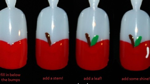 Passo a passo: nail art de maçãs