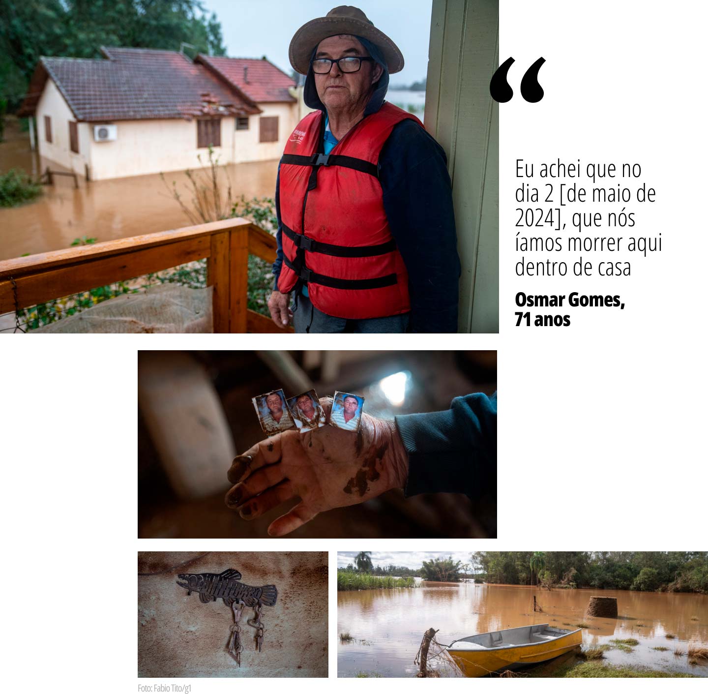 Osmar Gomes Pereira, de 71 anos, uma das vítimas da enchente do Rio Taquari