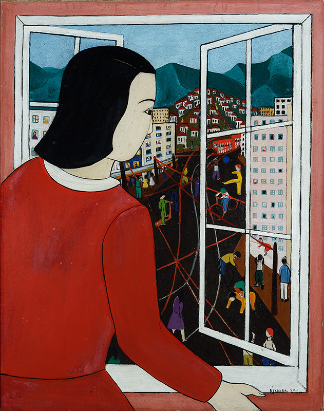 Mulher olhando na janela [Woman Looking Out the Window]