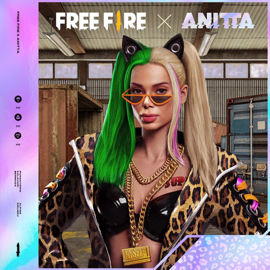 Anitta chegará ao Free Fire em 2 de julho