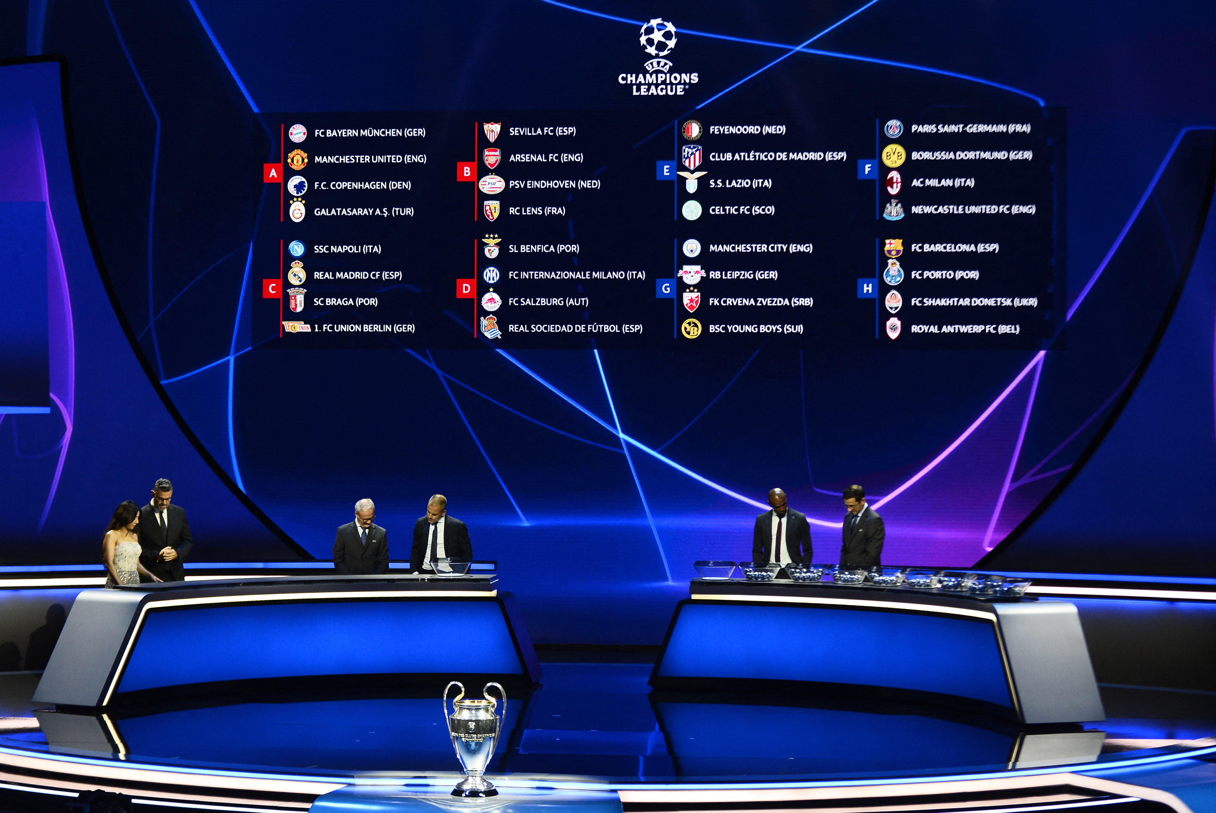 Champions League 2023/24: veja como ficaram os grupos